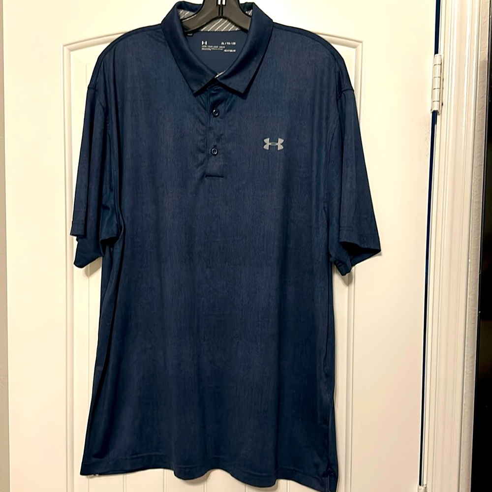 Under Armour - Men’s - Loose Fit Golf Shirt - Size XL - Heatgear - Blue - Soft